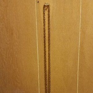 30" Gold Colored Braided Wheat Slip On Chain